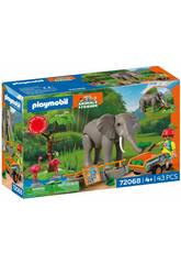 Playmobil Animals & Friends Éléphant avec gardien