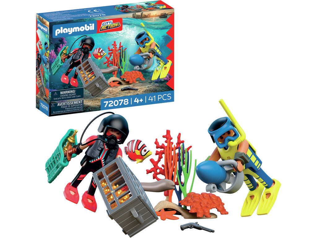 Playmobil City Action Policía Buzo con Tesoro