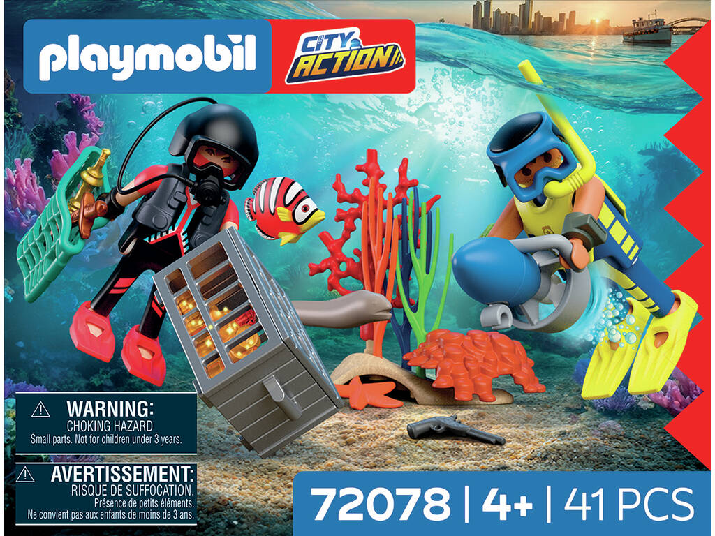 Playmobil City Action Policía Buzo con Tesoro