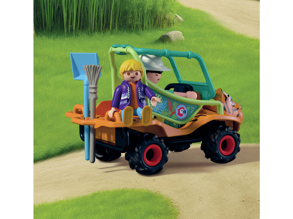 Playmobil Zoo Cuidador de Zoo con Vehículo
