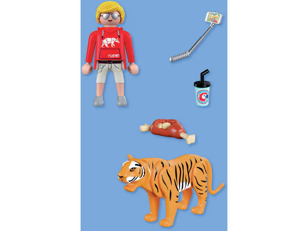 Playmobil Animals & Friends Zoo: Tigre y Visitante
