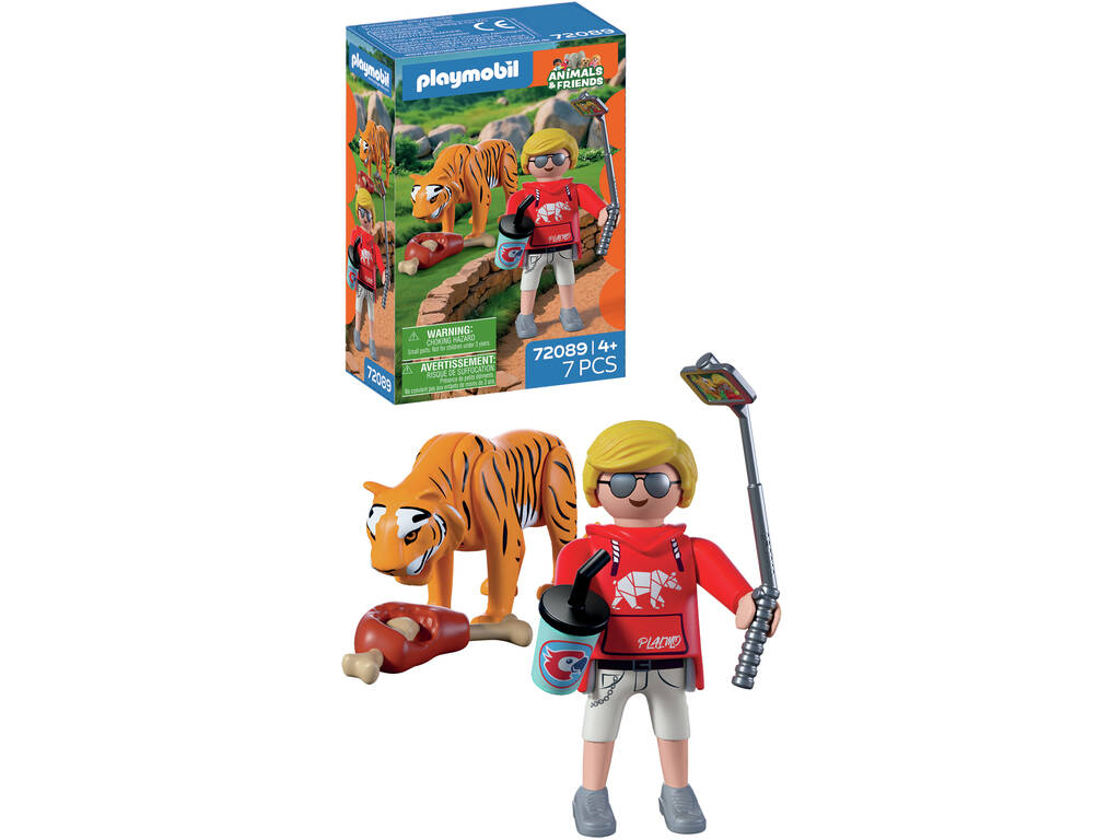 Playmobil Animals & Friends Zoo: Tigre y Visitante