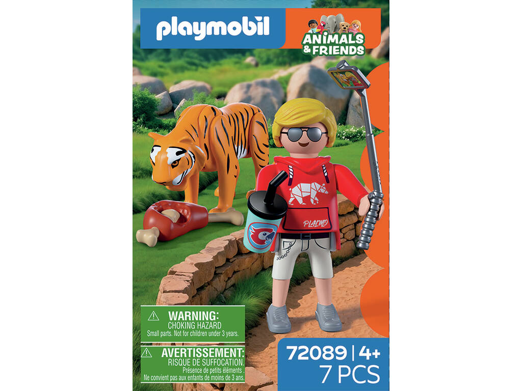 Playmobil Animals & Friends Zoo: Tigre y Visitante