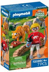 Playmobil Animals & Friends Zoo : Tigre et Visiteur