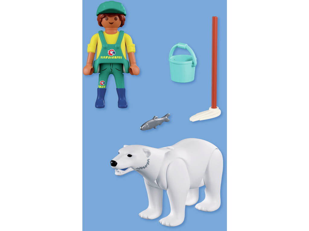 Playmobil Animals & Friends Zoo: Oso Polar y Cuidador