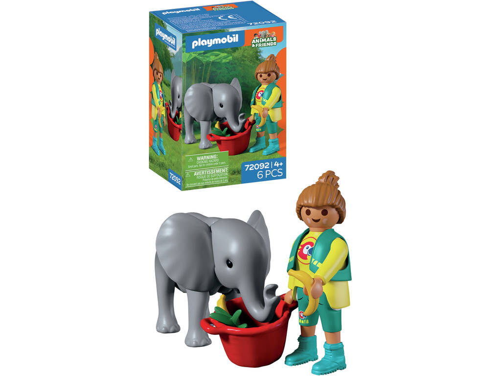 Playmobil Animals & Friends Zoo: Elefante Bebé y Cuidador