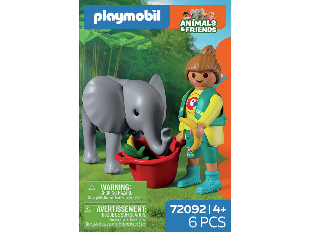 Playmobil Animals & Friends Zoo: Elefante Bebé y Cuidador