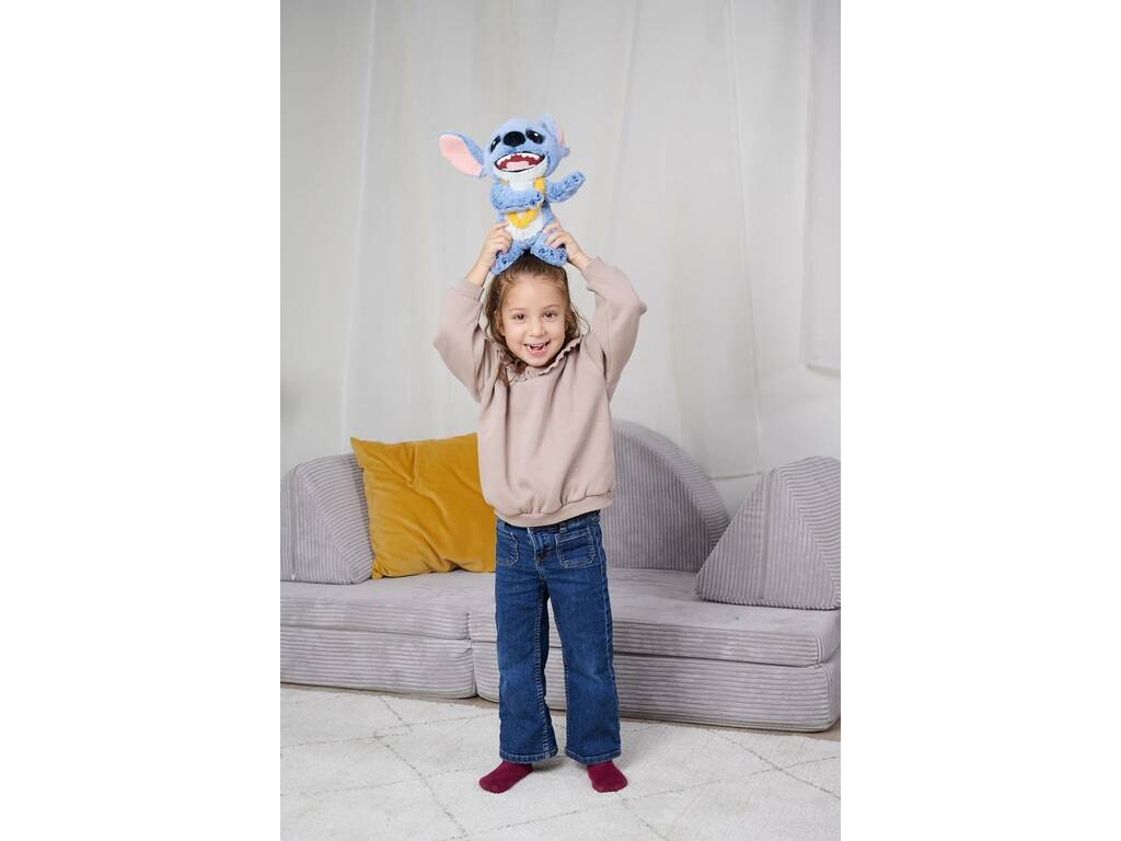 Disney Stitch Peluche Stitch Live Action de 25 cm avec Lei