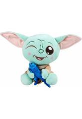 Star Wars The Mandalorian Peluche Grogu de 25 cm avec Lézard