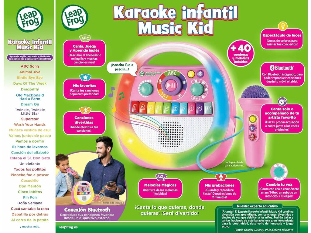 Leap Frog Karaoke per bambini Music Kid Rosa