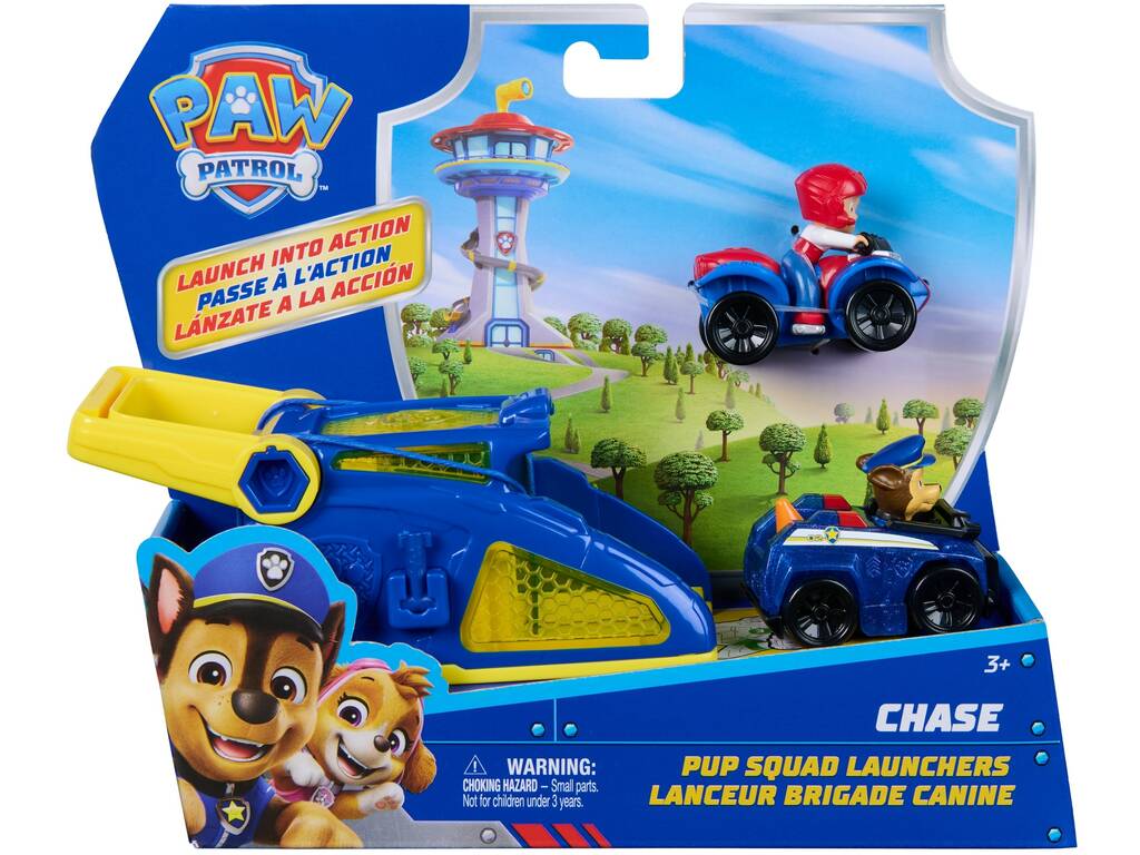 Patrulla Canina Lanzador con Vehículo Chase y Ryder