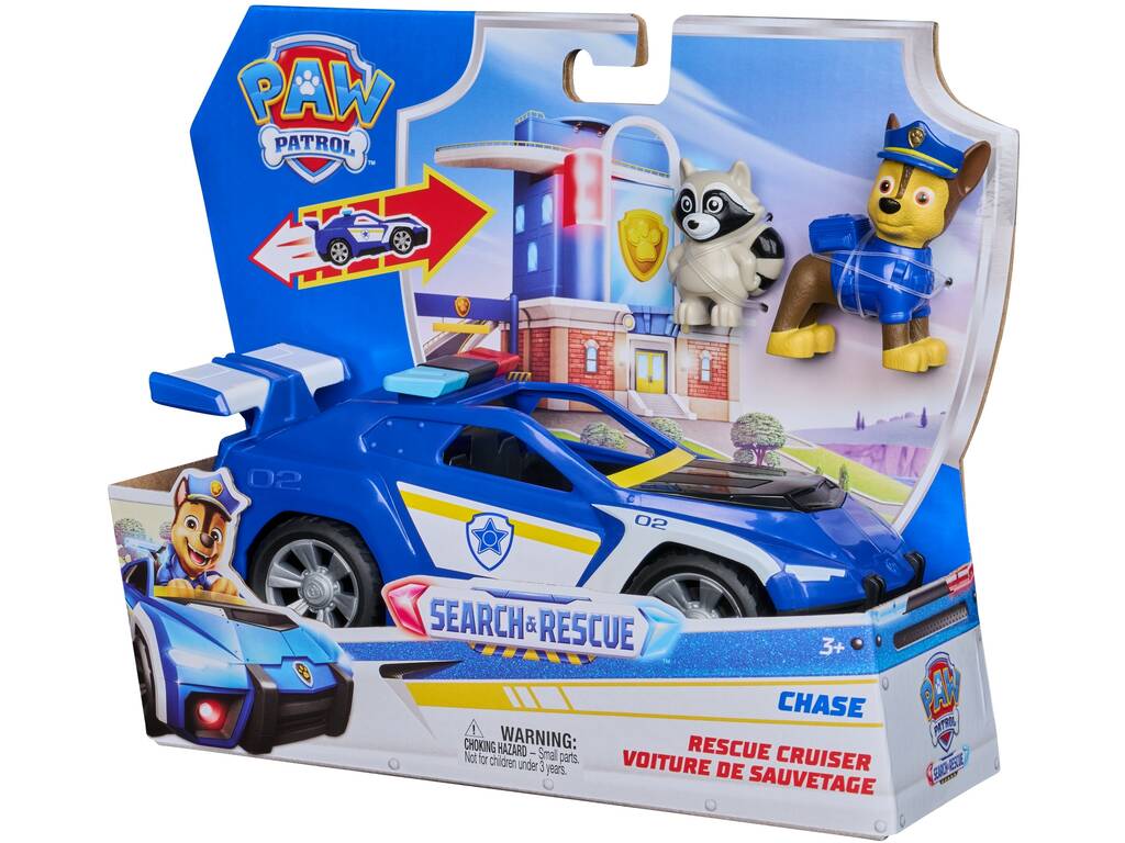 Patrulla Canina Search & Rescue con Figuras y Vehículo Rescue Cruiser