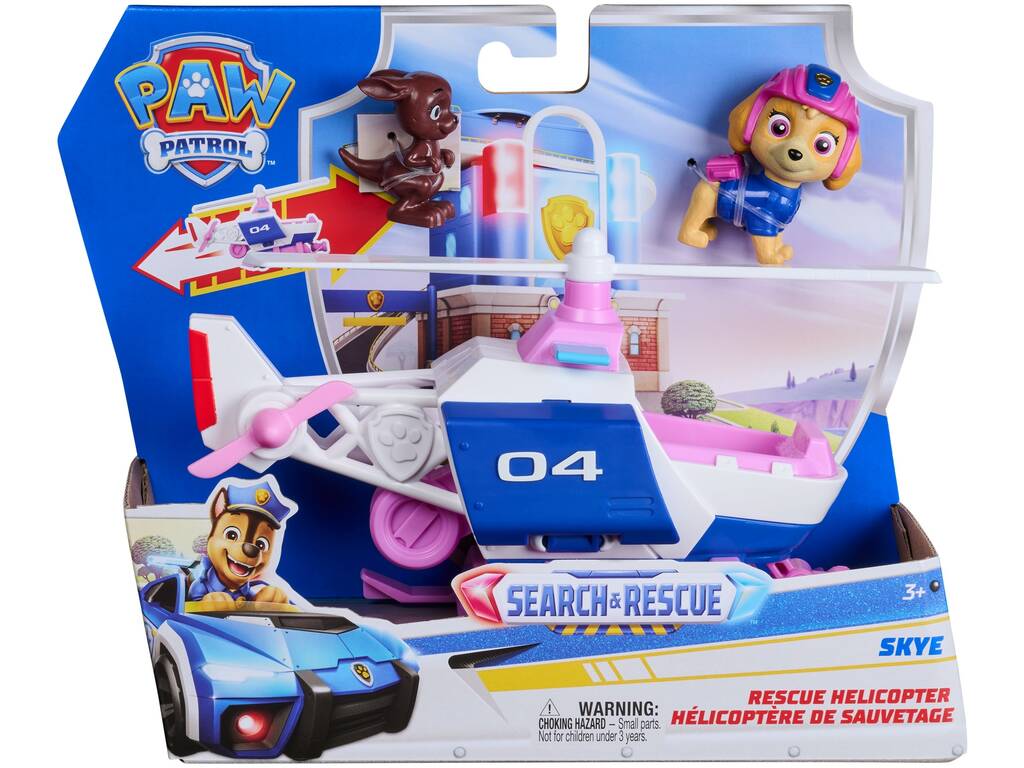 Patrulla Canina Search & Rescue Vehículo de Acción con Figura Skye y Canguro