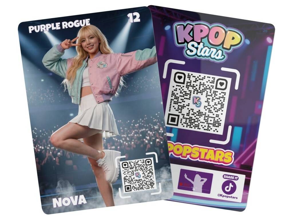 Busta K-Pop Stars con 6 cartoline fotografiche da collezione