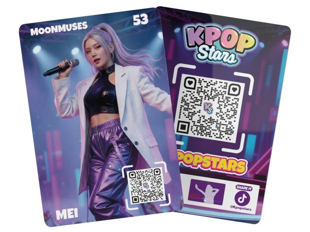 Busta K-Pop Stars con 6 cartoline fotografiche da collezione