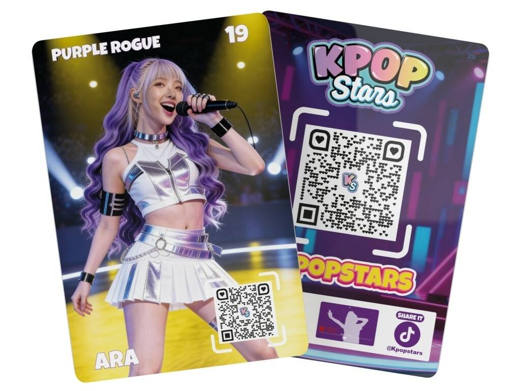 Busta K-Pop Stars con 6 cartoline fotografiche da collezione