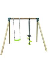 Altalena in legno quadrata Reiko con seduta faccia a faccia 200x245x175 cm Masgames MA700093