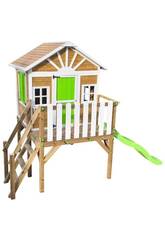 Maisonnette en bois Visby surélevée sur une plateforme de 90 cm, 258 x 200 x 315 cm Masgames MA809599X