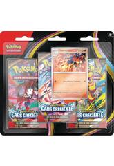 Pokémon TCG Megaevolución Caos Creciente Blíster con 3 Sobres y Card Promo