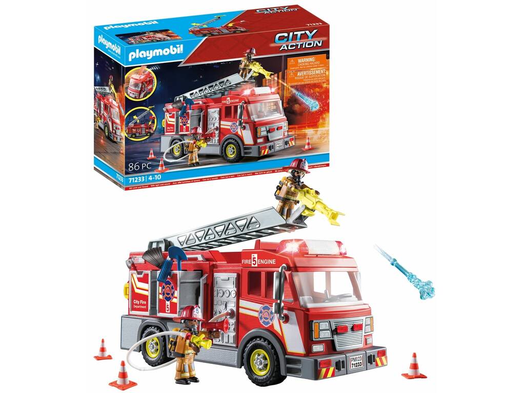 Playmobil City Action Camión de Bomberos con Luz y Sonido