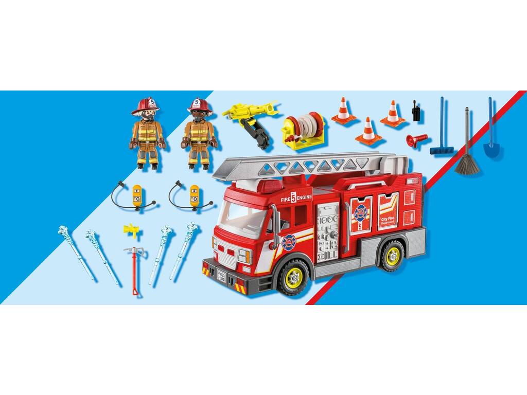 Playmobil City Action Camión de Bomberos con Luz y Sonido