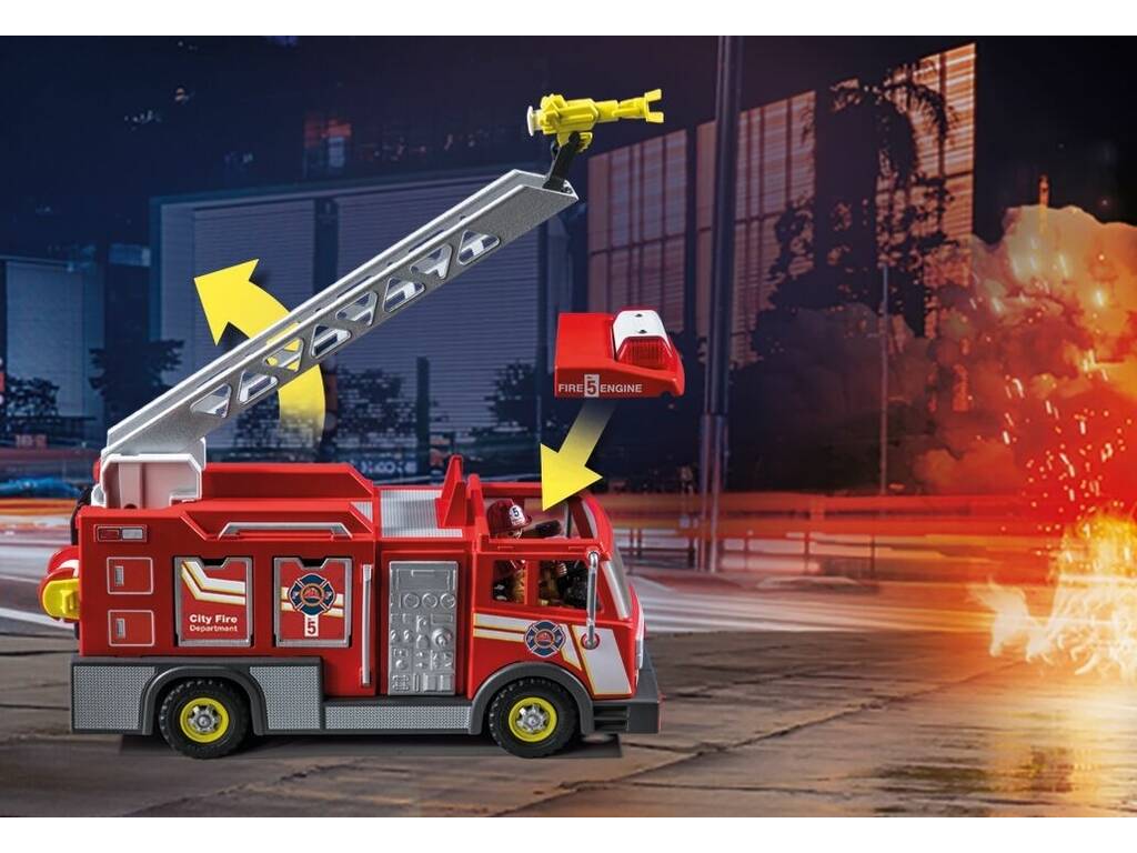 Playmobil City Action Camión de Bomberos con Luz y Sonido