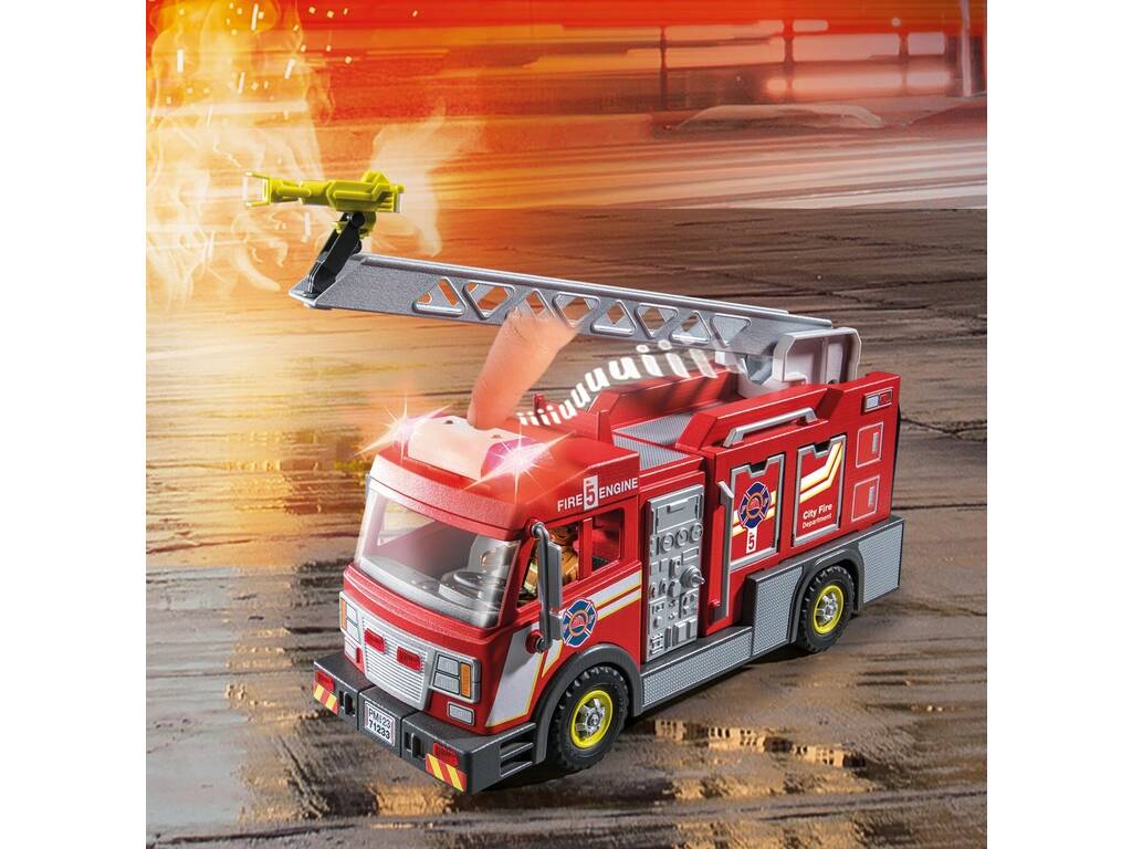 Playmobil City Action Camión de Bomberos con Luz y Sonido
