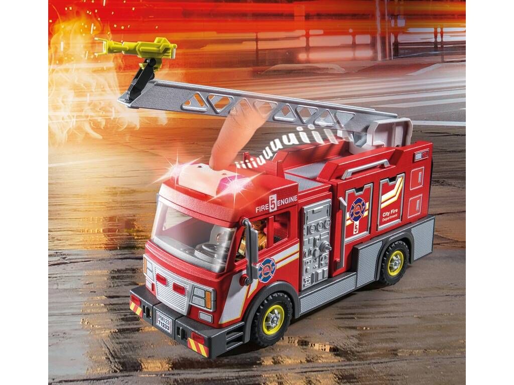 Playmobil City Action Camión de Bomberos con Luz y Sonido