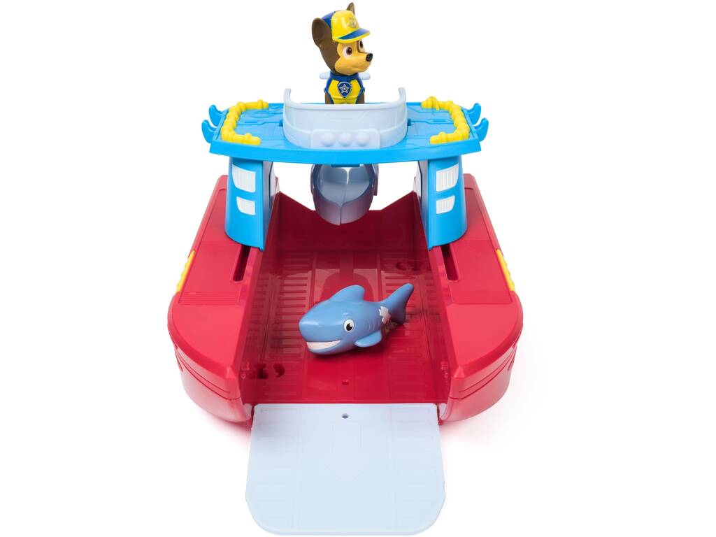 Patrulla Canina Vehículo Sea Patroller con Figura Chase y Tiburón