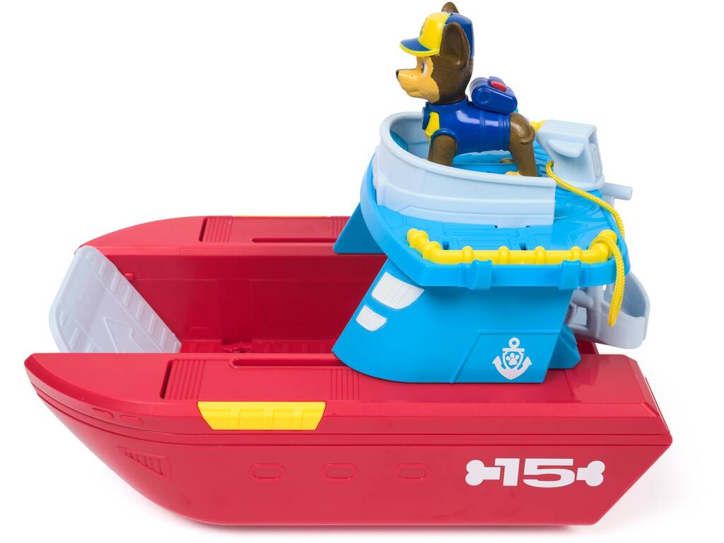 Patrulla Canina Vehículo Sea Patroller con Figura Chase y Tiburón