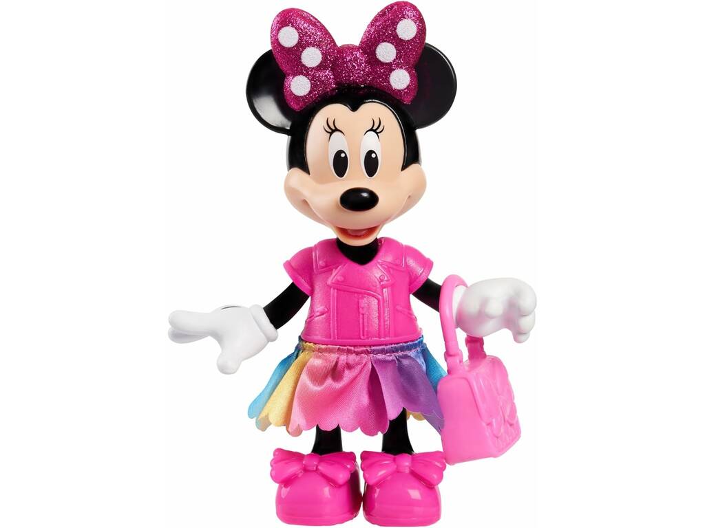 Disney Junior Minni Colección Fabulosa de La Moda con Muñeca de 15 cm y Accesorios