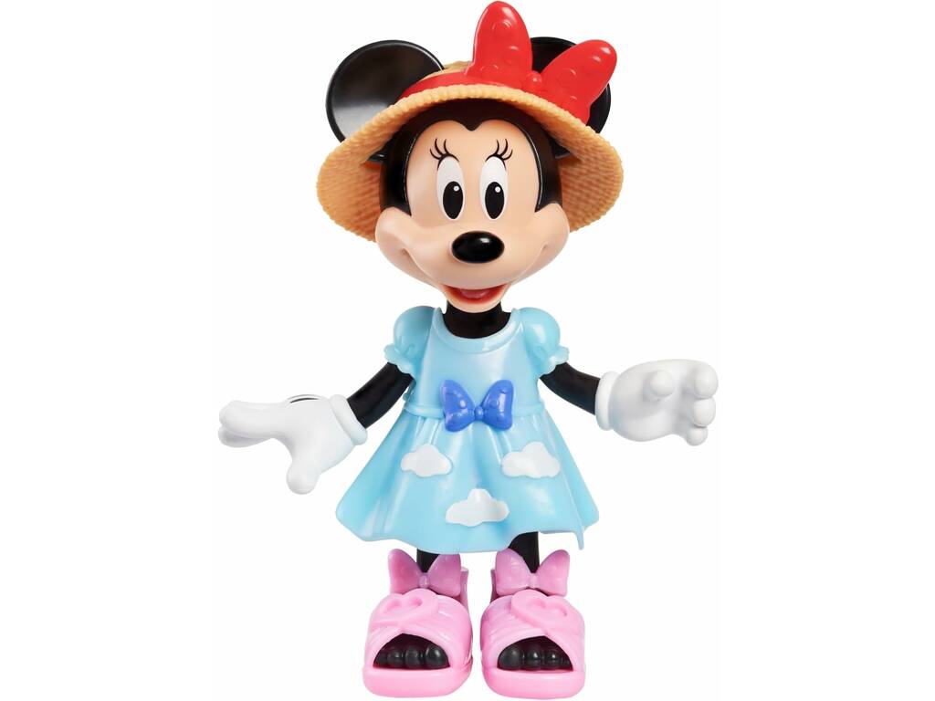 Disney Junior Minni Colección Fabulosa de La Moda con Muñeca de 15 cm y Accesorios