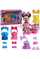 Disney Junior Minnie Glitter & Glam Haustier-Mode-Set mit 15 cm Puppe und Zubehör