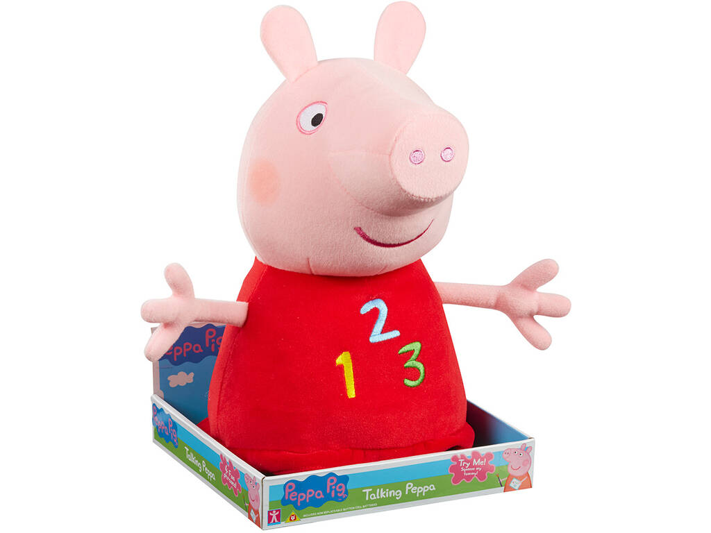 Peluche Peppa Pig parlante de 30 cm avec des phrases