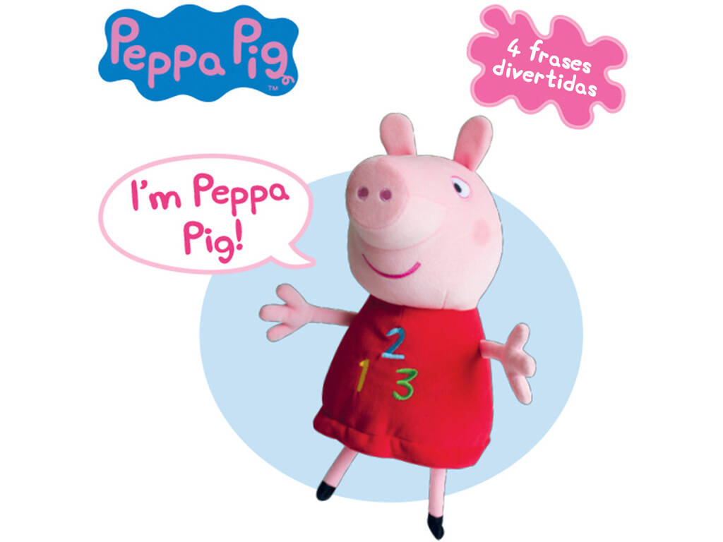 Peluche Peppa Pig parlante de 30 cm avec des phrases