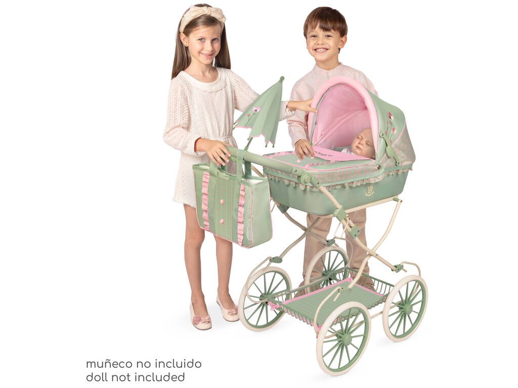 Carro de Muñecas Plegable Botanic con Bolso y Sombrilla