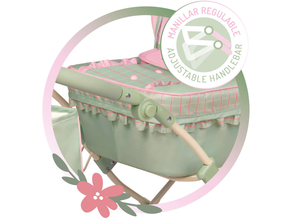 Carro de Muñecas Plegable Botanic con Bolso y Sombrilla