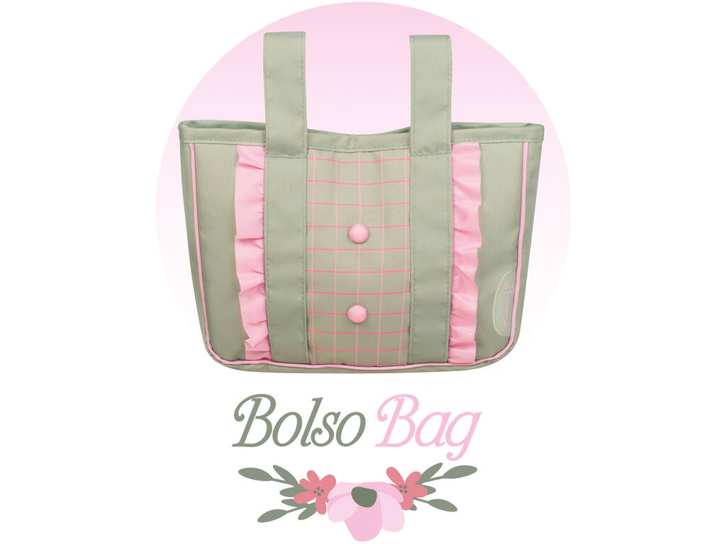 Carro de Muñecas Plegable Botanic con Bolso y Sombrilla