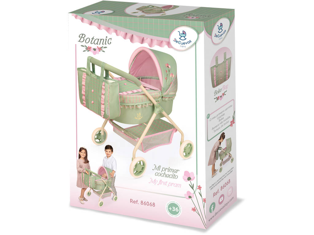 Carro de Muñecas Mi Primer Cochecito Botanic con Bolso