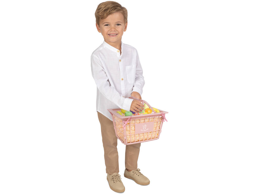 Chariot de courses Honey avec panier et 12 fruits