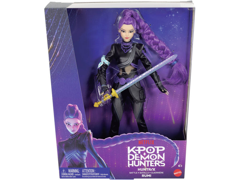 K-Pop Demon Hunters Muñeca de Batalla Rumi Huntrix de 30 cm con Espada - imagen 2