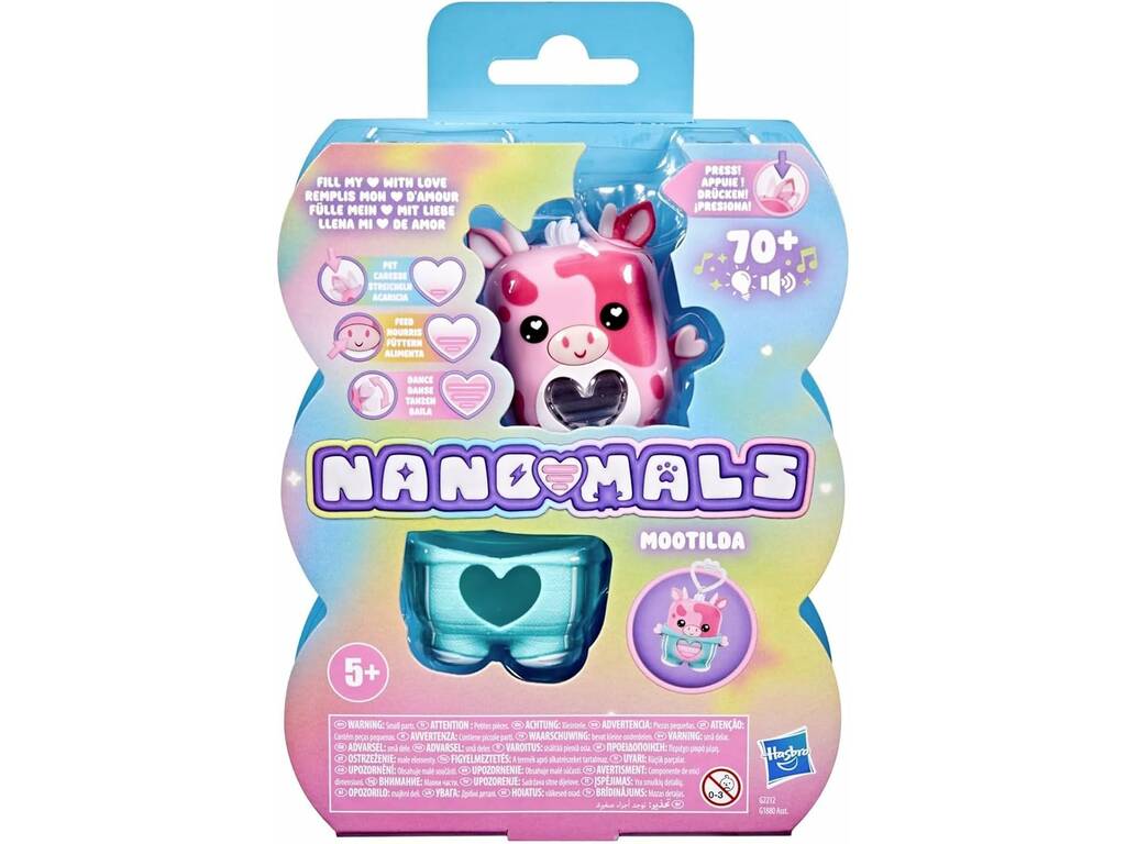 Nano-Mals Mascota Interactiva Llavero con Luz y Sonidos