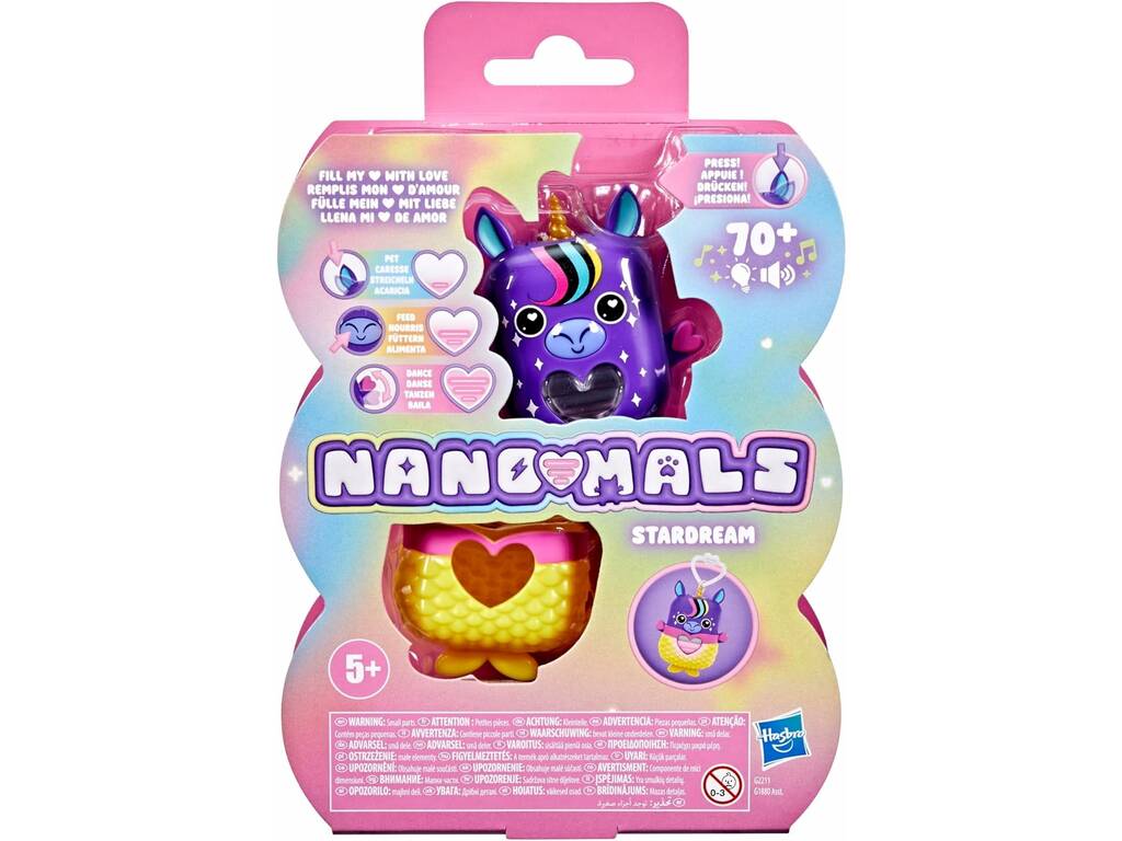 Nano-Mals Mascota Interactiva Llavero con Luz y Sonidos