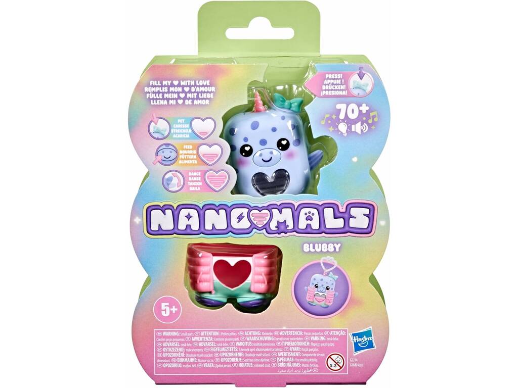 Nano-Mals Mascota Interactiva Llavero con Luz y Sonidos