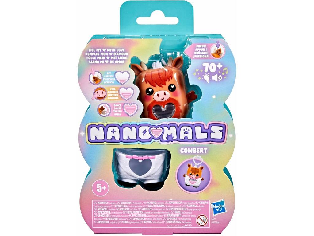 Nano-Mals Mascota Interactiva Llavero con Luz y Sonidos