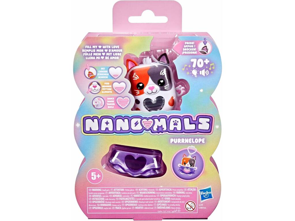 Nano-Mals Mascota Interactiva Llavero con Luz y Sonidos