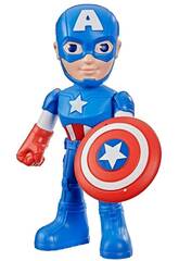 Marvel Spidey And His Amazing Friends Figura Capitão América de 23 cm