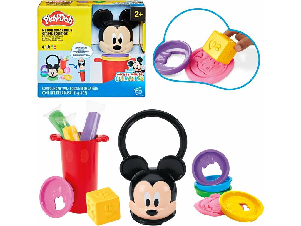 PlayDoh Disney Jr. Mickey Mouse ClubHouse Set Apila y Divértete con Plastilina y Accesorios