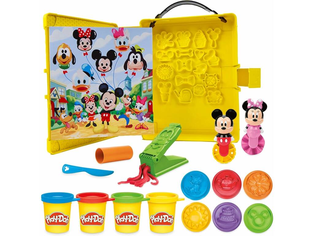 PlayDoh Disney Jr. Mickey Mouse ClubHouse Set Crea Una Historia con Plastilina y Accesorios