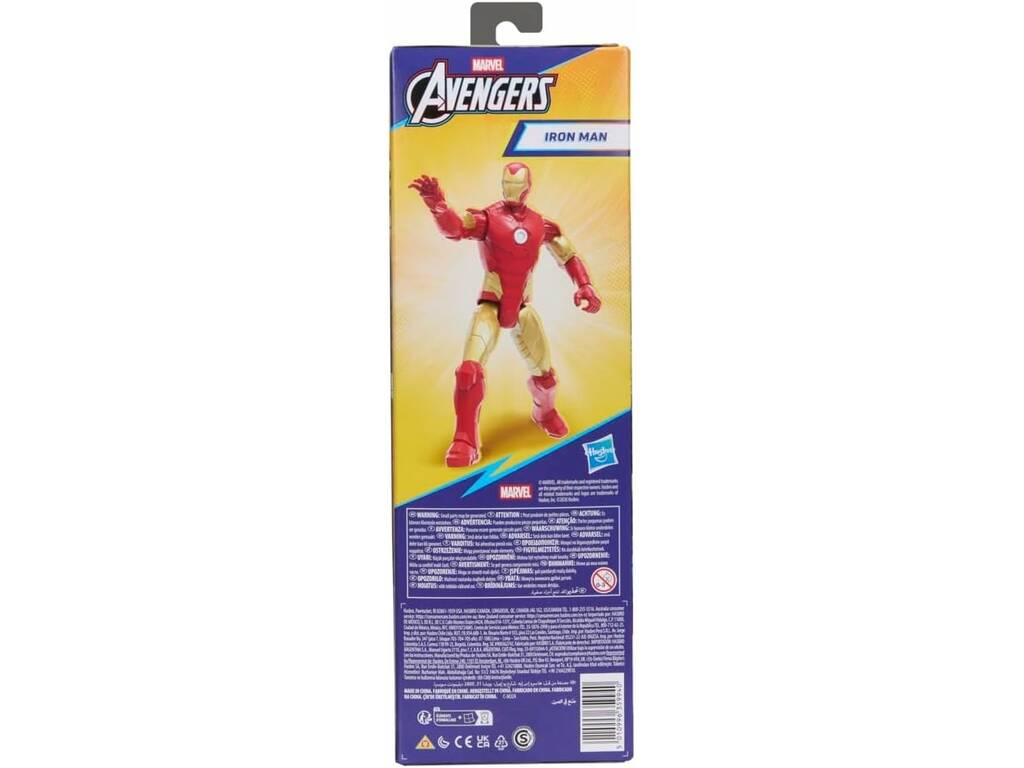 Marvel Vengadores Figura Articulada Titan Series Iron Man de 29 cm